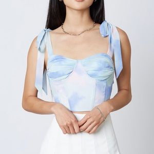 Cotton Candy LA Multicolor Corset Crop Top